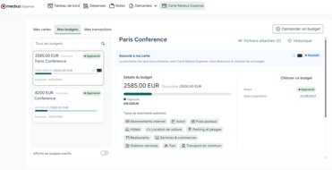 liste des budgets - employé
