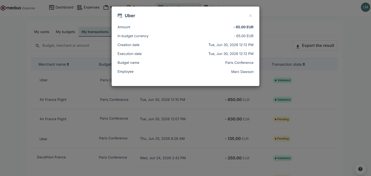 transaction details - employee