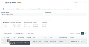 Manager view of employee reports