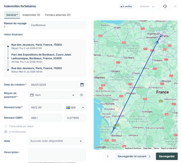 per diem overview screen