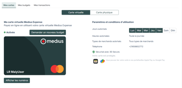 Carte de paiement