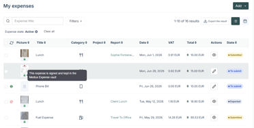legal archiving in dashboard