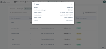 Liste des transactions - employé