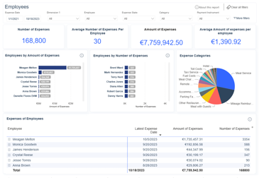 Expenses by employee