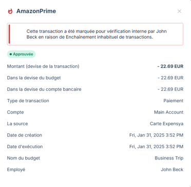 dépense frauduleuse